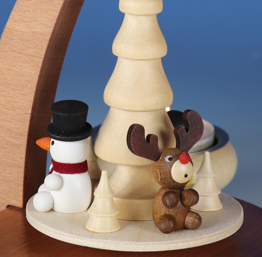 Christmas Pyramid (Medium)- Rudolph, Frosty and Frankie the Penguin